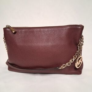 MICHAEL Michael Kors Burgundy Leather Chain Bag